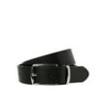 Ledergürtel JACK & JONES "JACPRAGUE LEATHER BELT NOOS", Herren, Gr. 90, schwarz, Leder, unifarben, Gürtel Ledergürtel