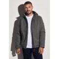 Winterjacke STREET ONE MEN, Herren, Gr. L (42), braun (warm rock braun melange), Stoff, Obermaterial: 100% Polyester; Futter: 100% Polyester; Füllung: 100% Polyester, unifarben, normal normal, ohne Ausschnitt, angesetztes Bündchen, Jacken, mit abnehmbarer Kapuze