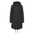 Steppmantel FUCHS SCHMITT, Damen, Gr. 38, schwarz, Web, Obermaterial: 100% Polyester, unifarben, clean, modisch, regular fit lang, Rundhals, Langarm eingesetzt gerader Abschluss, Mäntel, mit Kapuze