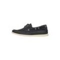 Bootsschuh HENRY STEVENS "Elia M DS Freizeitschuh", Herren, Gr. 41, navy, Kalbsnubuk, Schuhe, Herren Halbschuh Leder handgefertigt, Slipper