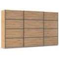 Kleiderschrank RAUCH "Schwebetürenschrank OTTO´s Choice Garderobe Schrank TOP ANGEBOT Avola", braun (eiche artisan, leisten graumetallic), B:360cm H:210cm T:62cm, Holzwerkstoff, Schränke, Kleiderschrank, mit eleganten Zierleisten in Chrom, Schwarz oder Weiß MADE IN GERMANY