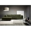 Ecksofa TRENDMANUFAKTUR "Luzi, wahlweise mit Schlaffunktion & Bettkasten. OTTOs Choice, L-Form", grün (rain forest), B:280cm H:80cm T:168cm, 100% Polyester, Sofas, Ecksofa, Designsofa mit tollem Sitzkomfort, Metallfüße schwarz, Breite 280 cm