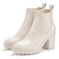 Chelseaboots VIVANCE, Damen, Gr. 36, beige, Obermaterial: 100% Lederimitat. Decksohle: 100% Lederimitat. Futter: 100% Lederimitat. Laufsohle: 100% Synthetik, unifarben, Schuhe Chelseaboots Stiefelette Ankleboots Schlupfboots, mit Blockabsatz & Stretch-Einsatz, High-Heel-Stiefelette, Ankle Boots