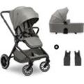Kombi-Kinderwagen HAUCK "Move N Care Set", Kinder, grau (dunkelgrau), Aluminium, Kunststoff, Polyester, Polyurethan, Kinderwagen, belastbar bis 22 kg