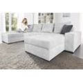 Wohnlandschaft COLLECTION AB "Josy XL U-Form, B: 313 cm in Cord, Cord-Mix", grau (hellgrau), B:313cm H:84cm T:161cm, 100% Polyester, Sofas, mit Bettfunktion, Bettkasten & 2 Zierkissen, Federkern, Topseller