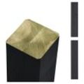 Premium Leimholzpfosten, 90 x 90 mm, Höhe 2680 mm, schwarz kaiserkraft
