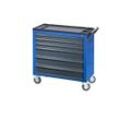 eurokraft pro Werkstattwagen JUMBO, mit 6 durchgehenden Schubladen, HxBxT 935 x 900 x 460 mm, enzianblau