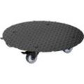 Wagner Pflanzenroller Alu ALASKA, Tragfähigkeit 150 kg, rund, Ø 380 mm, schwarz