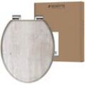 WC-Sitz SCHÜTTE "LIGHT WOOD", braun (holzfarben, grau), B:375cm L:435cm, MDF - Mitteldichte Holzfaserplatte, WC-Sitze, mit Absenkautomatik und MDF-Holzkern