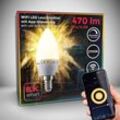 B.K.LICHT LED-Leuchtmittel, Energieeffizienz: F (A-G), weiß, L:10,7cm Ø:3,7cm, Leuchtmittel, Smart Home LED-Lampe, RGB, WiFi, App-Steuerung, dimmbar