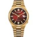 Automatikuhr CITIZEN "TSUYOSA 60h", gold (roségoldfarben, rot), Armbanduhren, Damen, Automatikuhr, Armbanduhr, Damenuhr, Herrenuhr, Edelstahlarmband, Saphirglas, Datum