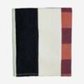 Mehrfarbige Decke aus Flanell mit Blockstreifen 140x200cm