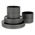 Connubia Tafelservice , Schwarz , Keramik , 12-teilig , Essen & Trinken, Geschirr, Geschirr-Sets, Tafelservice