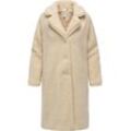 Fellimitatmantel RAGWEAR "Tedyco YOUMODO", Damen, Gr. XL (42), natur, Plüsch, Obermaterial: 100% Polyester; Innenfutter: 100% Polyester, oversize ca. Mitte Knie, asymmetrischer Ausschnitt, Ärmel ohne Ärmelschlitz normaler Saum, Mäntel, flauschige Übergangsjacke aus kuscheligem Teddyfleece