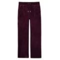 Sweathose JUICY COUTURE "DEL RAY. Damen", Damen, Gr. M, EURO-Größen, winetasting, 95% Polyester, 5% Elasthan, slim fit, Hosen Sweathose, Trainingshose Damen, Sweathose, Velour, Jogginghose mit Glitzer, Sale