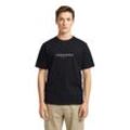 T-Shirt JACK & JONES "JORBILLYBURG TEE SS CREW NECK FST", Damen, Gr. M, schwarz, Jersey, Obermaterial: 100% Baumwolle, bedruckt, regular fit normal, Rundhals, Shirts T-Shirt