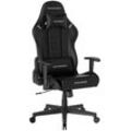 Gaming-Stuhl MCA FURNITURE "DX Racer Prince Gamingchair", schwarz, B:67cm H:126cm T:67cm, Kunstleder, Nylon, Polyurethan, Stühle, Gaming-Stuhl, Gaming,Racing,Design,Lordose,Kissen,Armlehne,drehbar,verstellbar