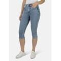 7/8-Jeans STOOKER WOMEN "Denim Capri Skinny Fit", Damen, Gr. 38, Länge 21, blau (light blau used), Denim/Jeans, 78% Baumwolle, 20% Polyester, 2% Elasthan, skinny fit 7/8-Länge, Jeans, Skinny Fit Casual Clean Wash Denim Jeans Magic Shape Effekt für Damen