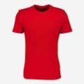 Rotes T-Shirt mit Tiger-Motiv aus Gummi