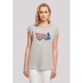 T-Shirt F4NT4STIC "DC Comics Wonder Woman Seventy Five", Damen, Gr. XL, grau (erdgrau), Obermaterial: 100% Baumwolle, regular fit, Rundhals, ohne Bündchen, Shirts T-Shirt, Print