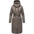 Wintermantel NAVAHOO "Hokulanii", Damen, Gr. L (40), grau (dunkelgrau), Obermaterial: 100% Polyester; Futter: 100% Polyester; Wattierung: 100% Polyester; Ärmelfutter: 100% Polyester, figurumspielend knielang, mit Knöpfen,verstellbar Rippbündchen mit Druckknöpfen,verstellbar, Mäntel Wintermantel, Langer Winter Damenmantel mit Taillengürtel