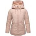 Steppjacke NAVAHOO "Pastellzauber 14", Damen, Gr. L (40), pfirsich, Obermaterial: 100% Polyester, Innenfutter: 100% Polyester, Wattierung: 100% Polyester, Ärmelfutter: 100% Polyester, Basic, gerade hüftbedeckend, Rippstrickbündchen, Jacken, Winterjacke mit Kapuze