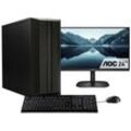 CAPTIVA Business-PC-Komplettsystem "Workstation I75-741 TFT Bundle", Energieeffizienz: E (A-G), schwarz, Microsoft Windows 11 Home (64 Bit), 16 GB RAM 1.000 GB SSD, Computer_Komplettsysteme