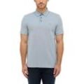 Kurzarmshirt MUSTANG "Herren Style Palco", Herren, Gr. XL, blau, Piqué, 100% Baumwolle, Shirts
