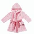 Babybademantel EGERIA "Pony" Gr. 116, rosa, L:73cm, Walkfrottee, Hausmäntel, mit Kapuze und kleiner Stickerei, Organic Cotton