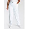 Straight-Jeans KJBRAND "Babsie", Damen, Gr. 42 (21), K-Gr, weiß, Denim/Jeans, Obermaterial: 78% Baumwolle, 18% Polyester, 4% Elasthan, unifarben, straight fit lang, Jeans Straight-Jeans, mit Stretch