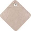 Avelia Kapuzenbadetuch , Beige , Textil , Bär , 75x75 cm , ISO 9001, Gots, AZO-frei, Oeko-Tex® Standard 100, Global Recycled Standard (Grs) , saugfähig, angenehm weich, schadstoffgeprüft , Pflegen, Baden, Kapuzenhandtücher