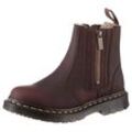 Chelseaboots DR. MARTENS "2976 Alyson", Damen, Gr. 36, rot (rotbraun), Leder, unifarben, Schuhe Chelseaboots, Chunky Boots, Plateau Schuh, Boots mit Blockabsatz, Topseller
