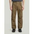 Cargohose G-STAR "R-3N Regular Straight Cargohose", Damen, Gr. 31, Länge 34, desert palm, Obermaterial: 100% Baumwolle, Hosen Cargohose