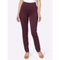 Leggings CLASSIC BASICS, Damen, Gr. 48, Normalgrößen, rot (burgund), 49% Baumwolle, 46% Polyester, 5% Elasthan, unifarben, lang, Hosen Leggings