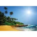 PAPERMOON Fototapete "Sri Lanka Tropical Beach" Tapeten Gr. B/L: 5 m x 2,8 m, Bahnen: 10 St., bunt (mehrfarbig) Fototapeten