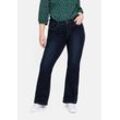 Große Größen: Bootcut Jeans mit REPREVE® Polyesterfasern, blue black Denim, Gr.56