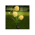 MARELIDA LED Solarleuchte LED Solar Gartenstecker Blume warmweiß Sensor gelb Solarleuchte Garten