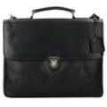 Leonhard Heyden Roma Aktentasche Leder 39 cm Laptopfach schwarz