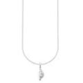 Bruno Banani Kette mit Anhänger Schmuck Geschenk Silber 925 Halsschmuck Halskette Ankerkette, mit Zirkonia (synth), silberfarben