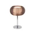 Brilliant Tischleuchte Relax, ohne Leuchtmittel, 39 cm Höhe, Ø 26 cm, G9, Metall/Glas, bronze-/chromfarben, braun