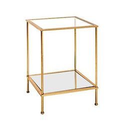 HAKU Möbel Beistelltisch Glas gold 39,0 x 39,0 x 55,0 cm