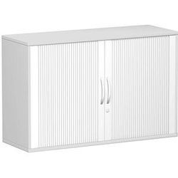 geramöbel Flex Rollladenschrank lichtgrau, silber 1 Fachboden 120,0 x 42,5 x 79,8 cm