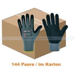 PU Handschuhe Optimate Opti Flex Gr. M 144 Paar/Karton Gr. 8, Nitrilschaumbeschichtet/PU, EN 388, EN 407