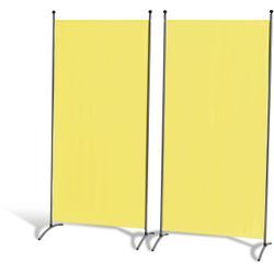 2 Stück Stellwand 85x180cm Gelb Paravent Raumteiler Trennwand Sichtschutz