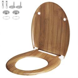 Casaria - wc Sitz Duroplast Absenkautomatik Schnellbefestigung Bad Toilettendeckel Klobrille antibakteriell Farbauswahl Bambus