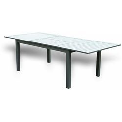 Home Deluxe - Gartentisch ausziehbar - casa - Gestell und Tischplatte Aluminium, ca. 160 (240) x 100 x 74 cm - inkl. Zubehör i Gartenmöbel