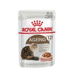 Royal Canin Feline 12+ in Soße oder Gelee Nassfutter für ältere Katzen, 12 x 85g in Soße