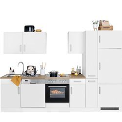 HELD MÖBEL Küchenzeile Gera, mit E-Geräten, Breite 300 cm, weiß