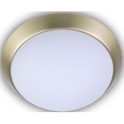 Deckenleuchte NIERMANN "Opal matt, Dekorring Messing 45 cm, HF Sensor" Lampen Gr. Ø 45 cm, weiß Deckenlampen