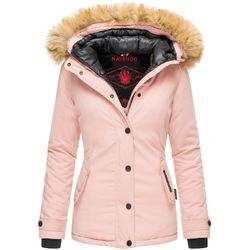 NAVAHOO Damen Warmer Winterjacke Parka mit Kunstfell-Kapuze Laura